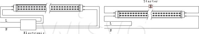 LED日光灯管接线图